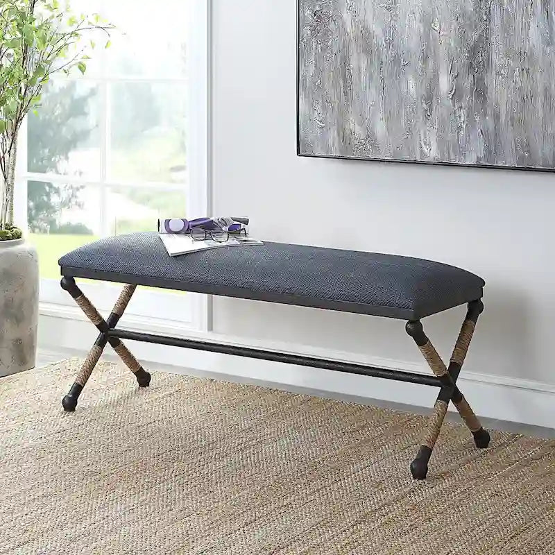 Banc bleu marine de campagne