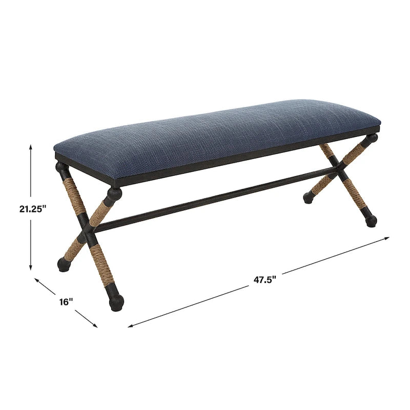 Banc bleu marine de campagne