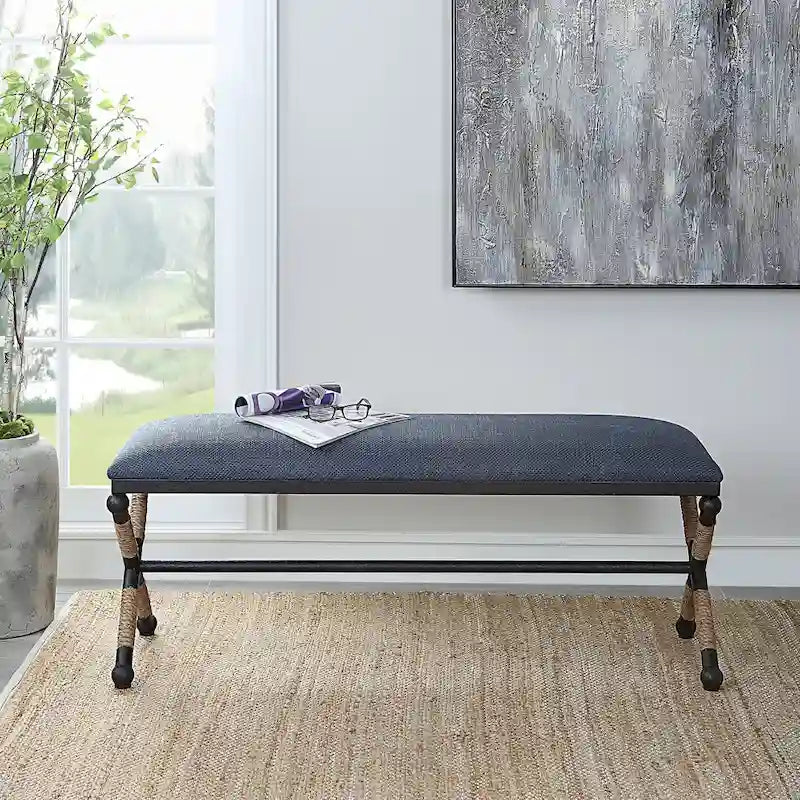 Banc bleu marine de campagne