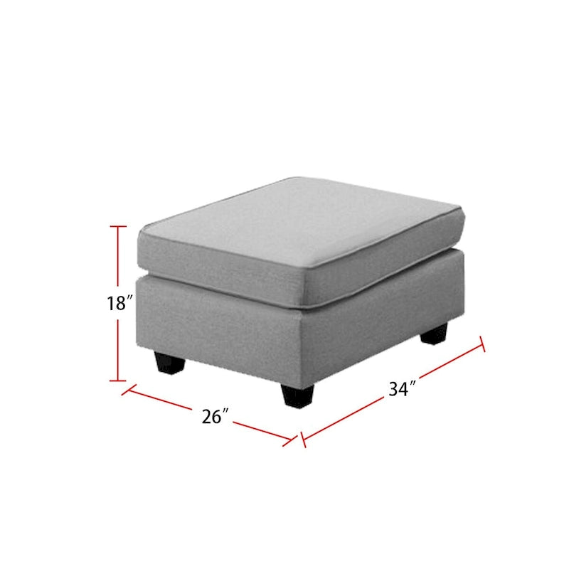 Canapé modulaire en L avec repose-pieds