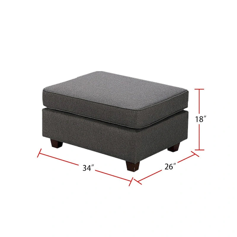 Canapé modulaire en L avec repose-pieds
