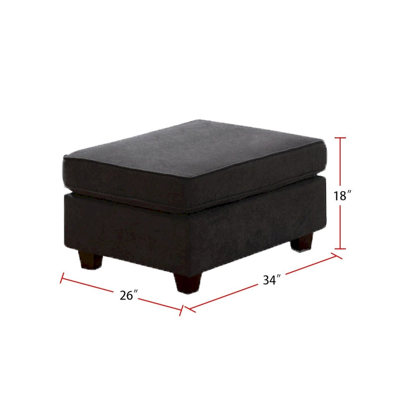 Canapé modulaire en L avec repose-pieds
