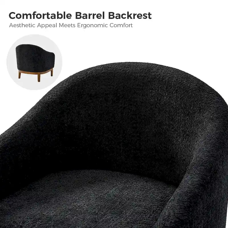 Fauteuil baquet moderne garni de velours avec pieds en bois massif