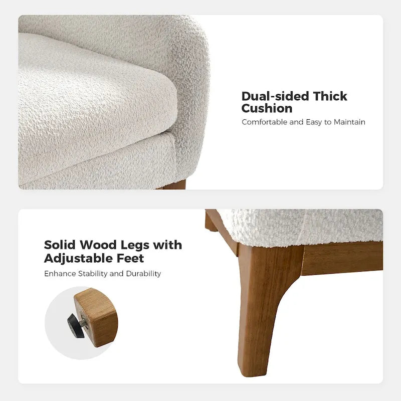 Fauteuil baquet moderne garni de velours avec pieds en bois massif