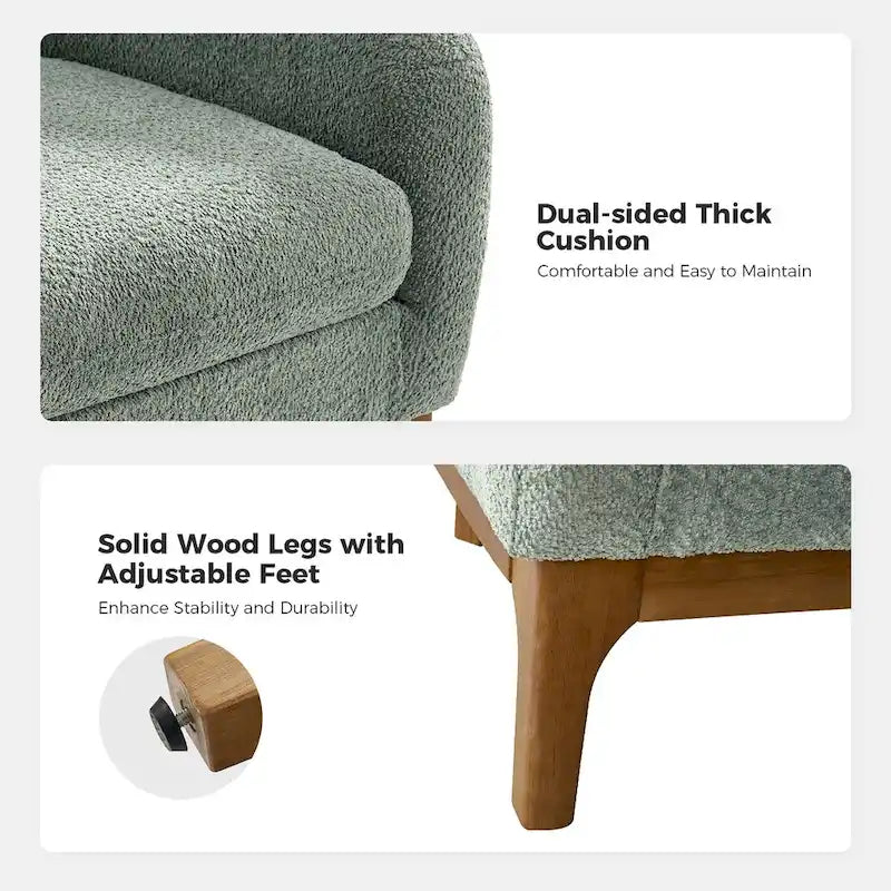 Fauteuil baquet moderne garni de velours avec pieds en bois massif