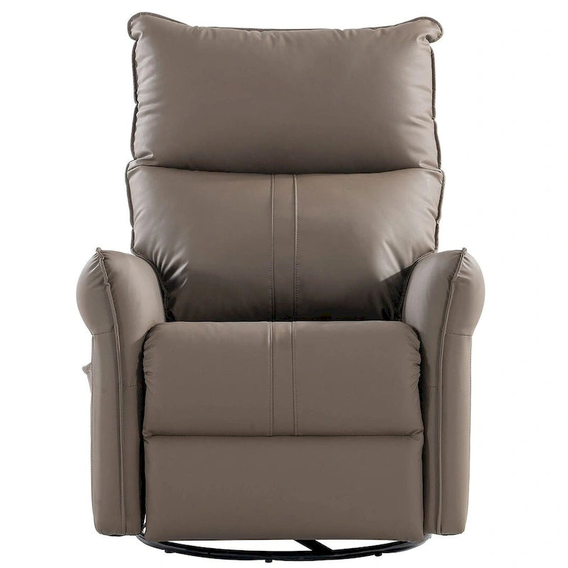 Fauteuil inclinable, pivotant et basculant en cuir