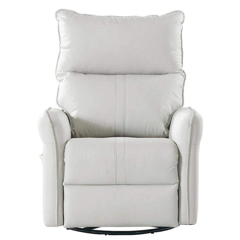 Fauteuil inclinable, pivotant et basculant en cuir