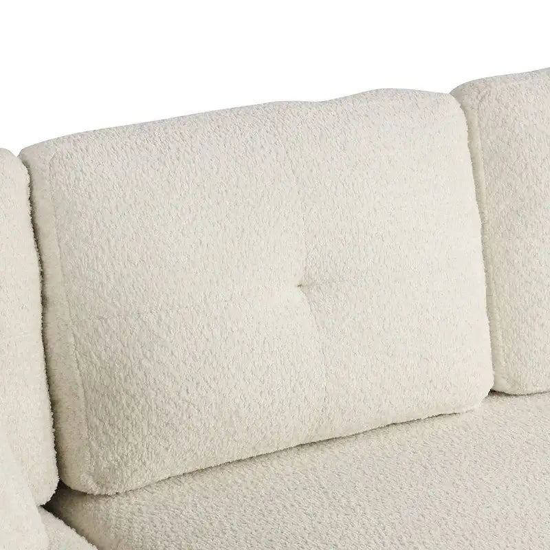 Canapé-lit avec pouf de rangement, peut être converti en lit de salon.