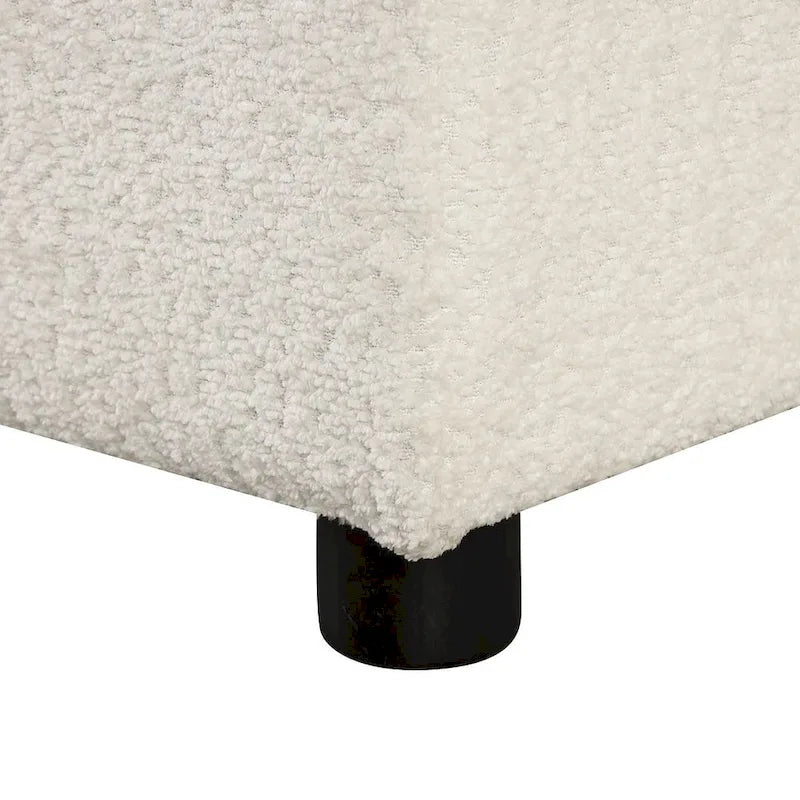 Canapé-lit avec pouf de rangement, peut être converti en lit de salon.
