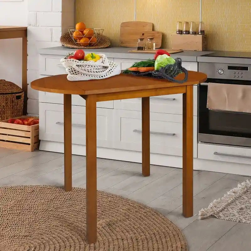 Table de salle à manger pliante en bois massif