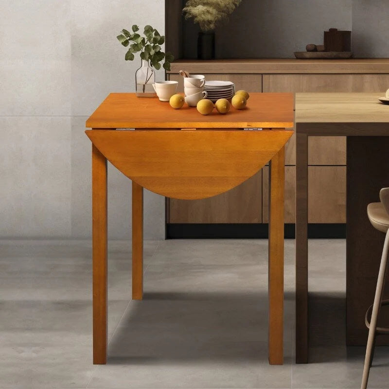 Table de salle à manger pliante en bois massif