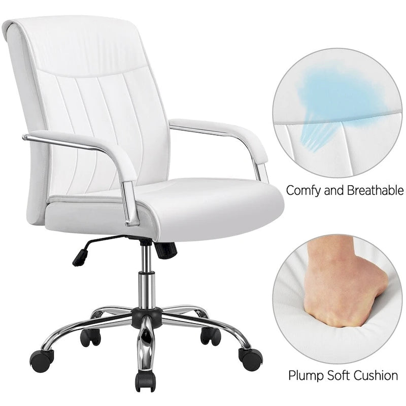 Chaise de bureau de direction haute en cuir synthétique moderne