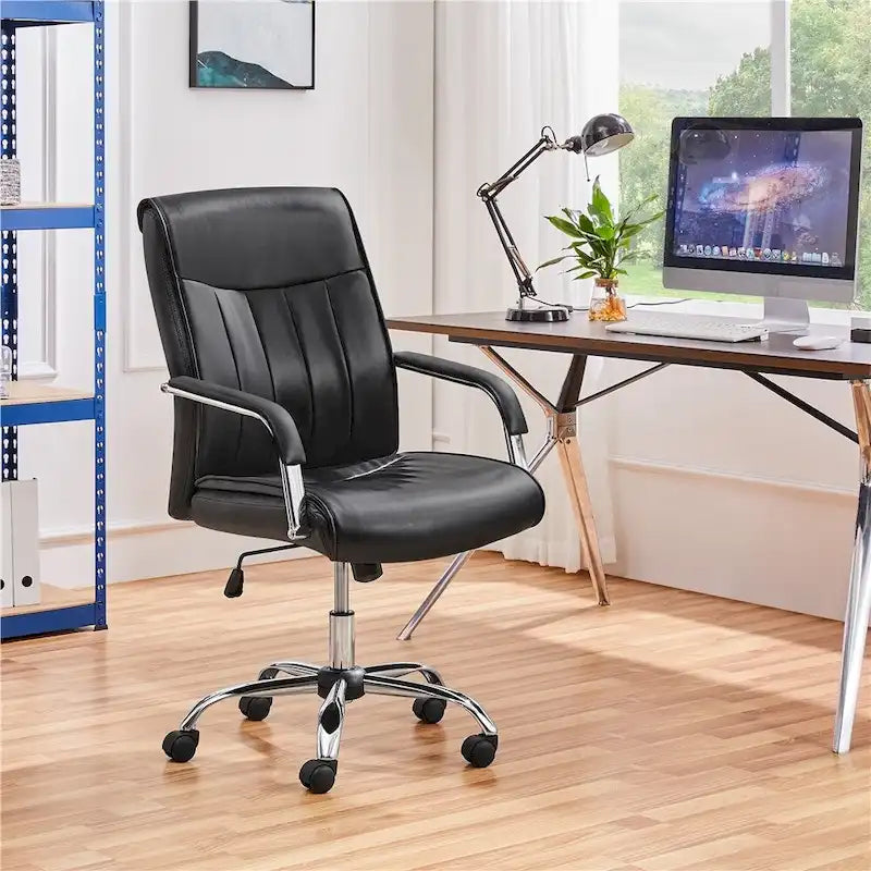 Chaise de bureau de direction haute en cuir synthétique moderne