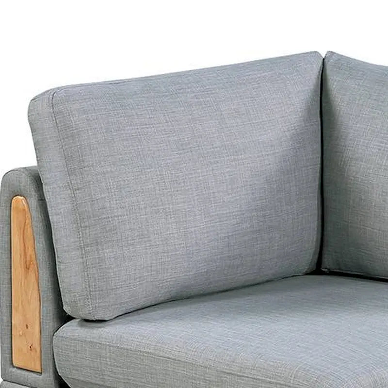 Fauteuil d'angle modulaire de 94 cm, tissu gris clair