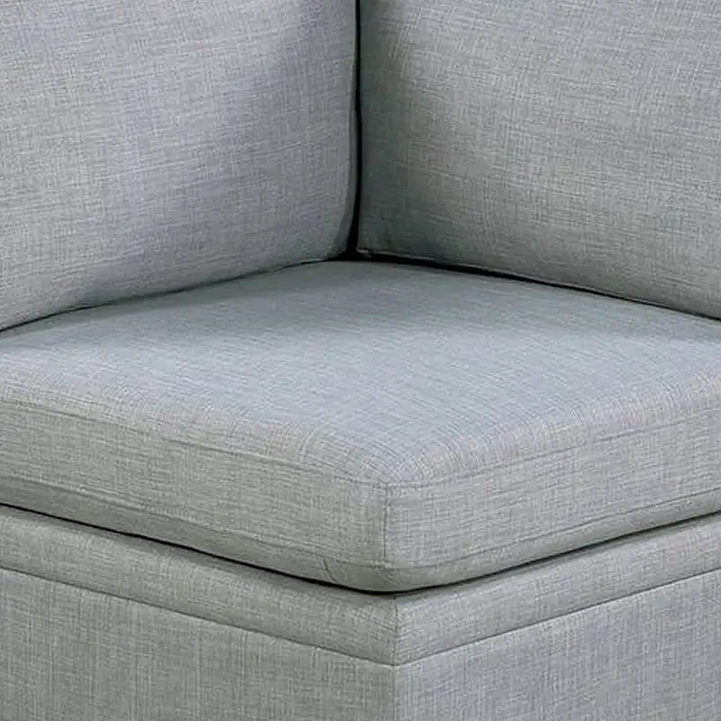 Fauteuil d'angle modulaire de 94 cm, tissu gris clair