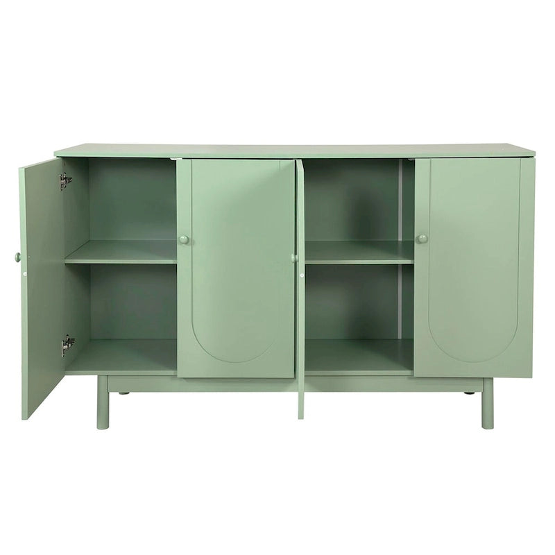 Meuble de rangement sculpté à quatre portes, élégant et pratique