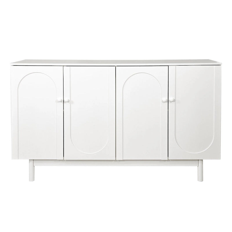 Meuble de rangement sculpté à quatre portes, élégant et pratique