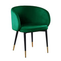 Chaise de salle à manger en velours style campagne