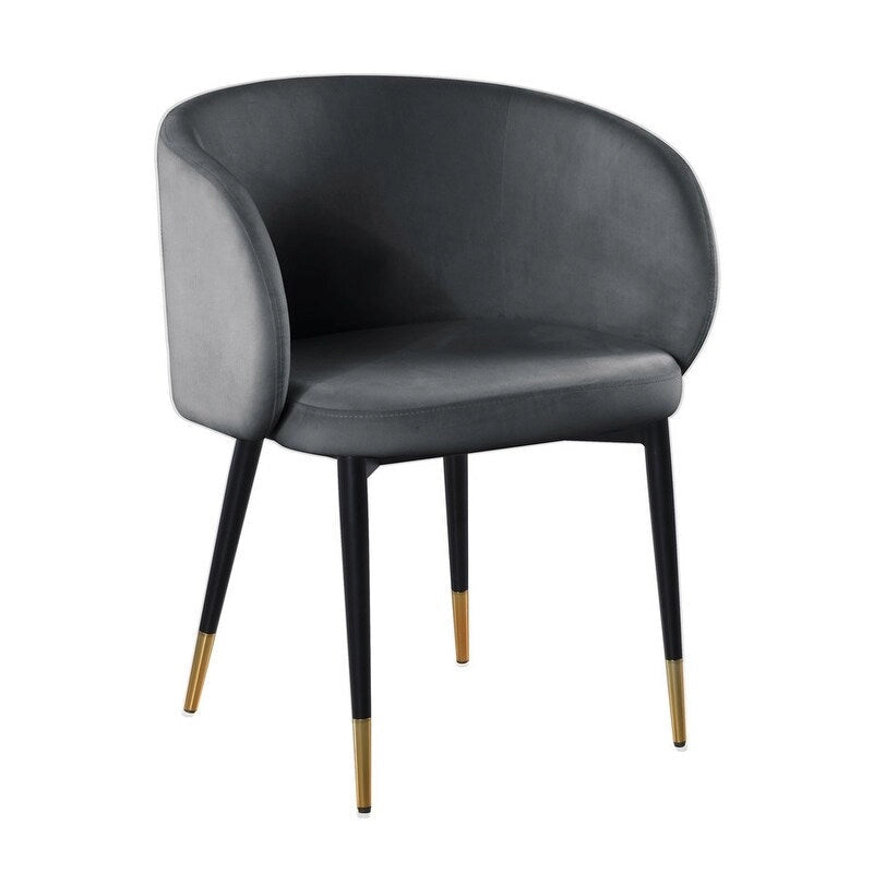 Chaise de salle à manger en velours style campagne
