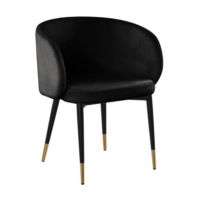 Chaise de salle à manger en velours style campagne