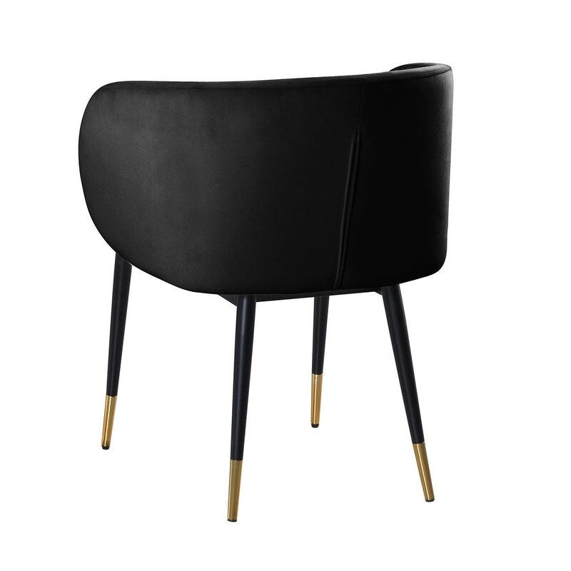 Chaise de salle à manger en velours style campagne