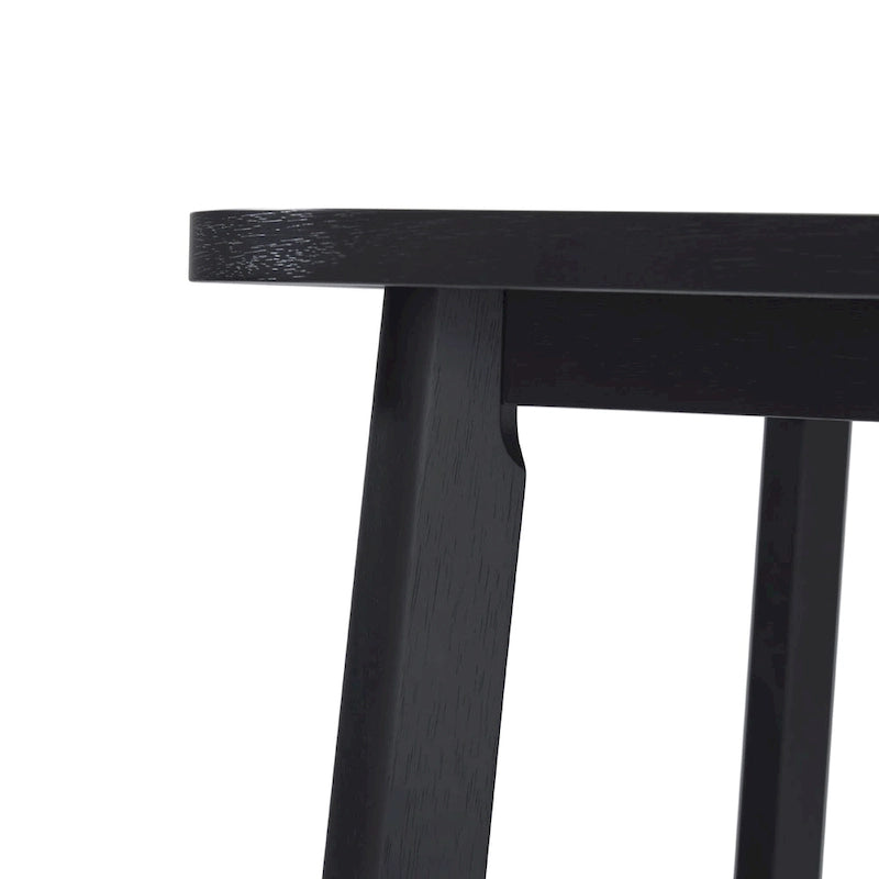 Table de salle à manger moderne en bois massif avec pieds géométriques