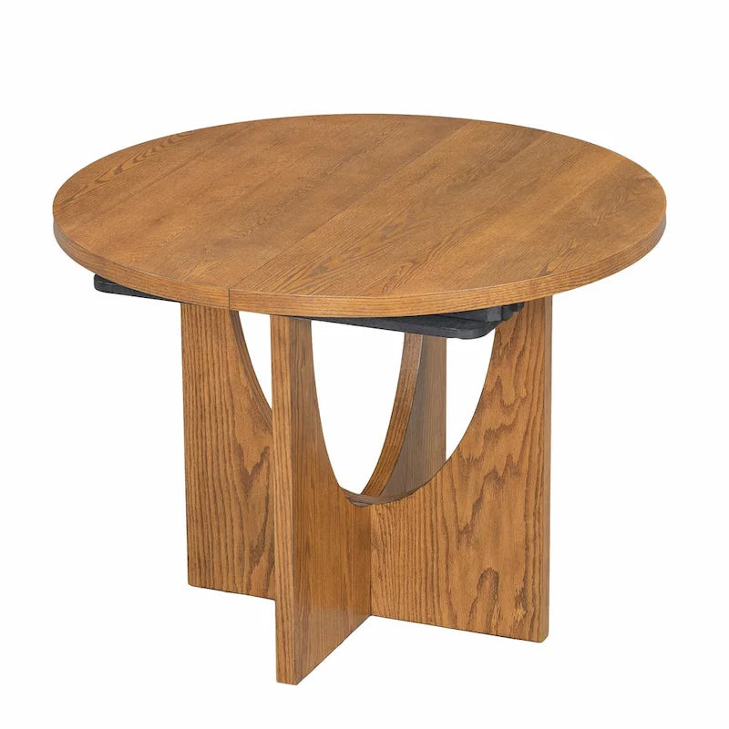 Table à manger ronde et chaises avec un plateau détachable de 16,2 pouces