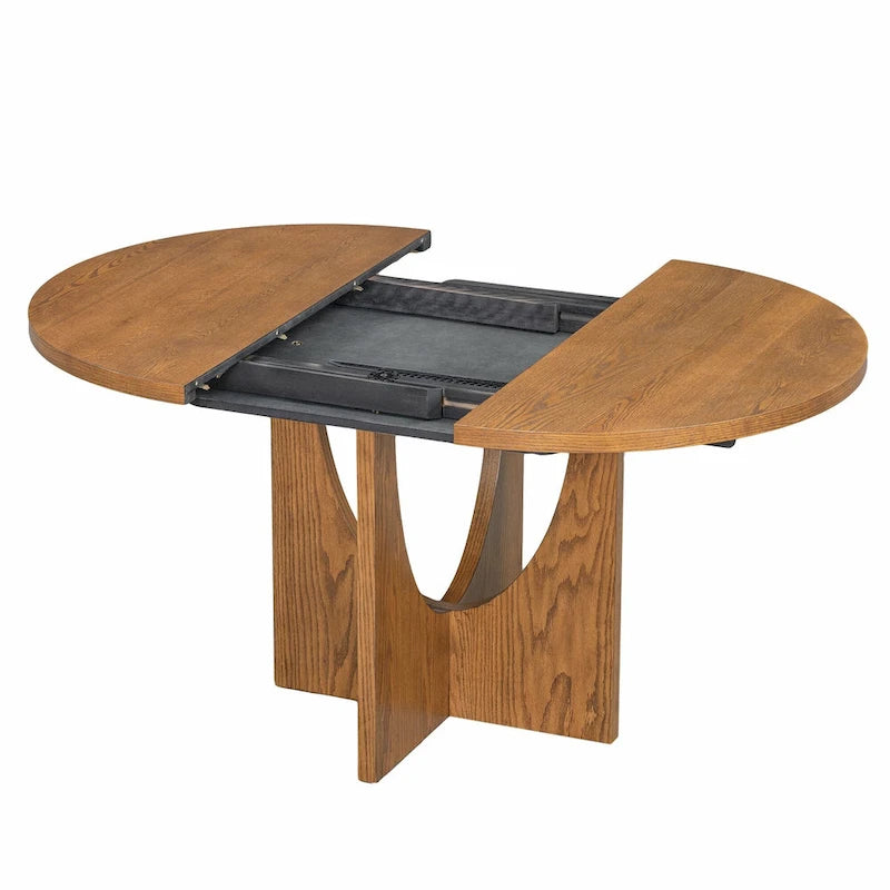 Table à manger ronde et chaises avec un plateau détachable de 16,2 pouces