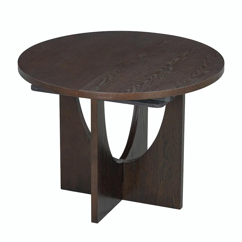 Table à manger ronde et chaises avec un plateau détachable de 16,2 pouces