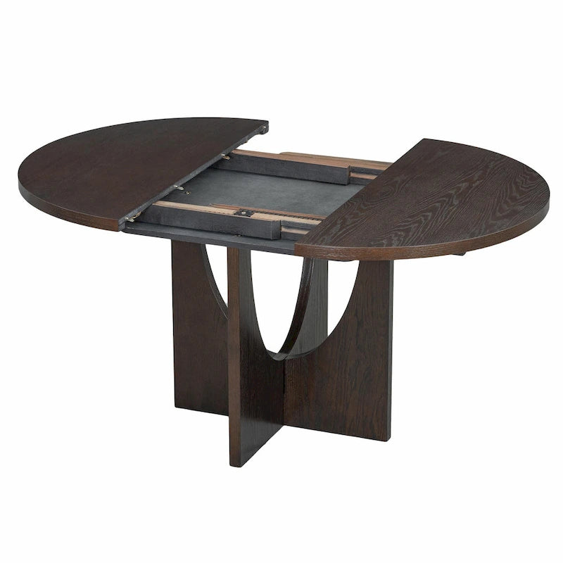 Table à manger ronde et chaises avec un plateau détachable de 16,2 pouces