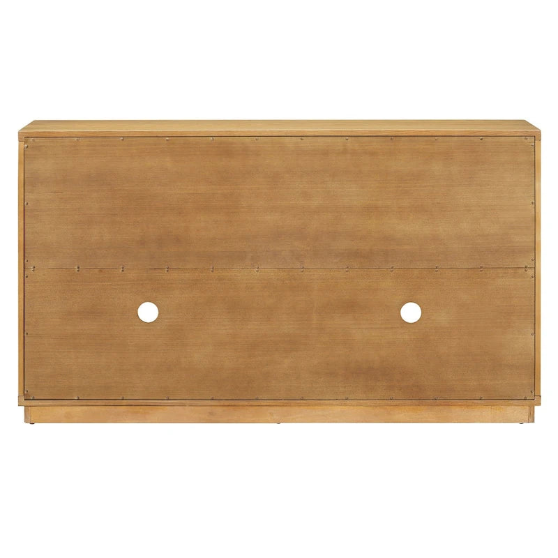 Buffet de rangement rétro de style rustique à quatre portes de 152 cm de grande capacité
