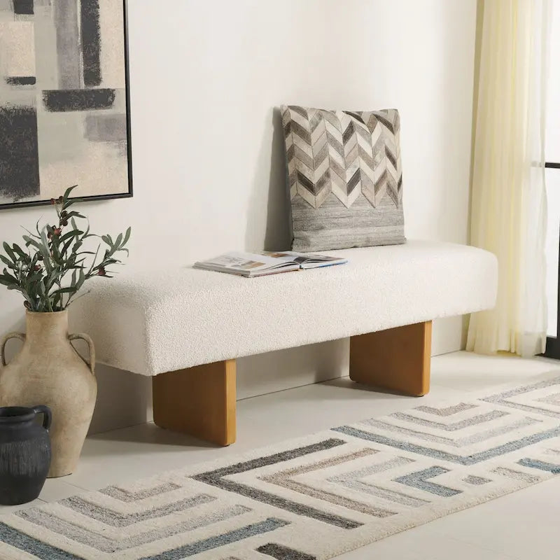 Banc Loop en velours - 60cm de large x 16cm de profondeur x 19cm de haut