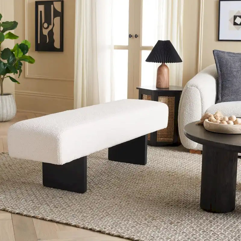 Banc Loop en velours - 60cm de large x 16cm de profondeur x 19cm de haut