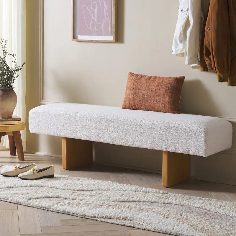 Banc Loop en velours - 60cm de large x 16cm de profondeur x 19cm de haut