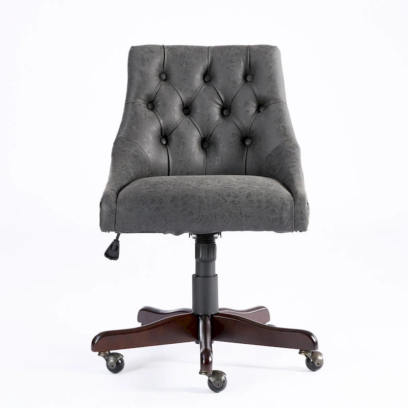 Fauteuil de bureau et de maison en tissu à motif peau de mouton de style rétro médiéval
