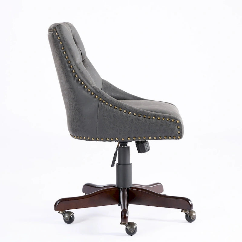 Fauteuil de bureau et de maison en tissu à motif peau de mouton de style rétro médiéval