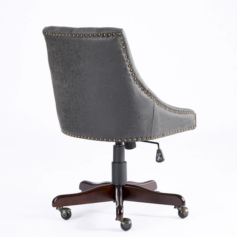 Fauteuil de bureau et de maison en tissu à motif peau de mouton de style rétro médiéval