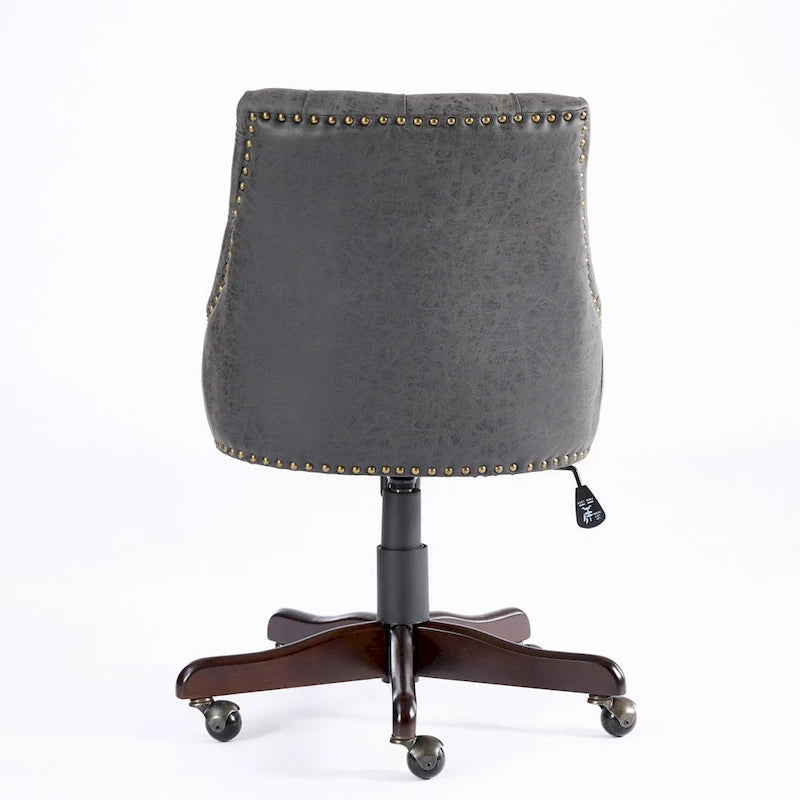 Fauteuil de bureau et de maison en tissu à motif peau de mouton de style rétro médiéval