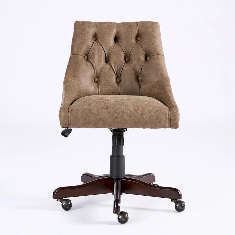 Fauteuil de bureau et de maison en tissu à motif peau de mouton de style rétro médiéval