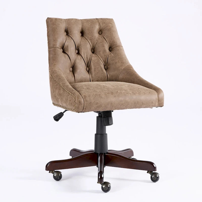 Fauteuil de bureau et de maison en tissu à motif peau de mouton de style rétro médiéval