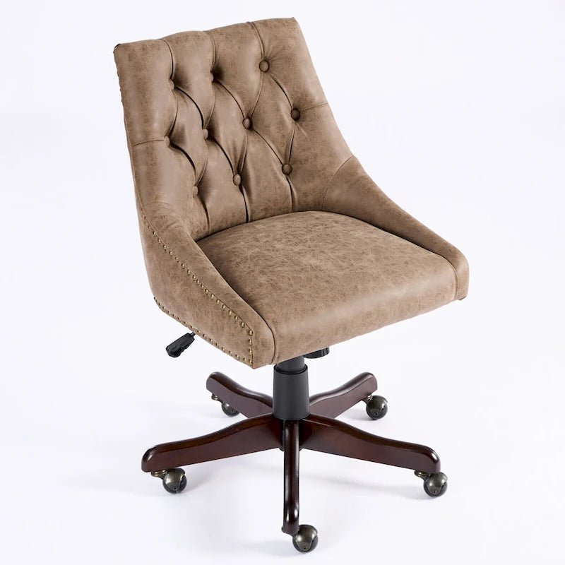 Fauteuil de bureau et de maison en tissu à motif peau de mouton de style rétro médiéval