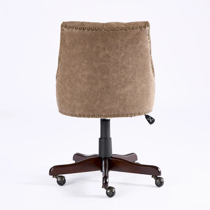 Fauteuil de bureau et de maison en tissu à motif peau de mouton de style rétro médiéval